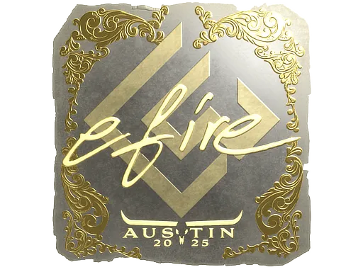Sticker | efire (Gold) | Austin 2025