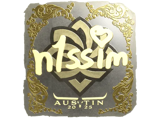 Sticker | n1ssim (Gold) | Austin 2025