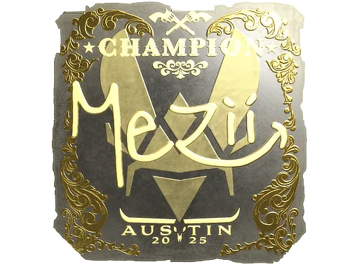 Sticker | mezii (Gold, Champion) | Austin 2025